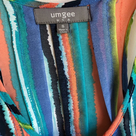 Umgee multi color striped tank - Picture 2 of 4